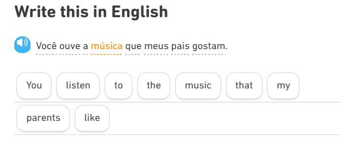 Passivo agressivo lesson on Duolingo